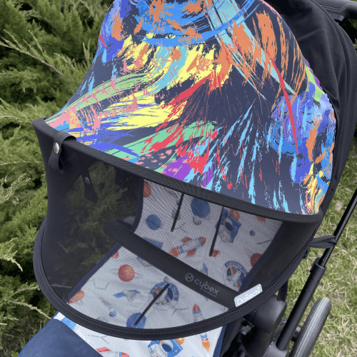 Солнцезащитный козырек на коляску ДоРечі Double Shade Краски Черный 1833F