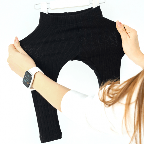 Лосини в рубчик детские Magbaby Alice 1 - 6 лет Вязаный трикотаж Черный 134354