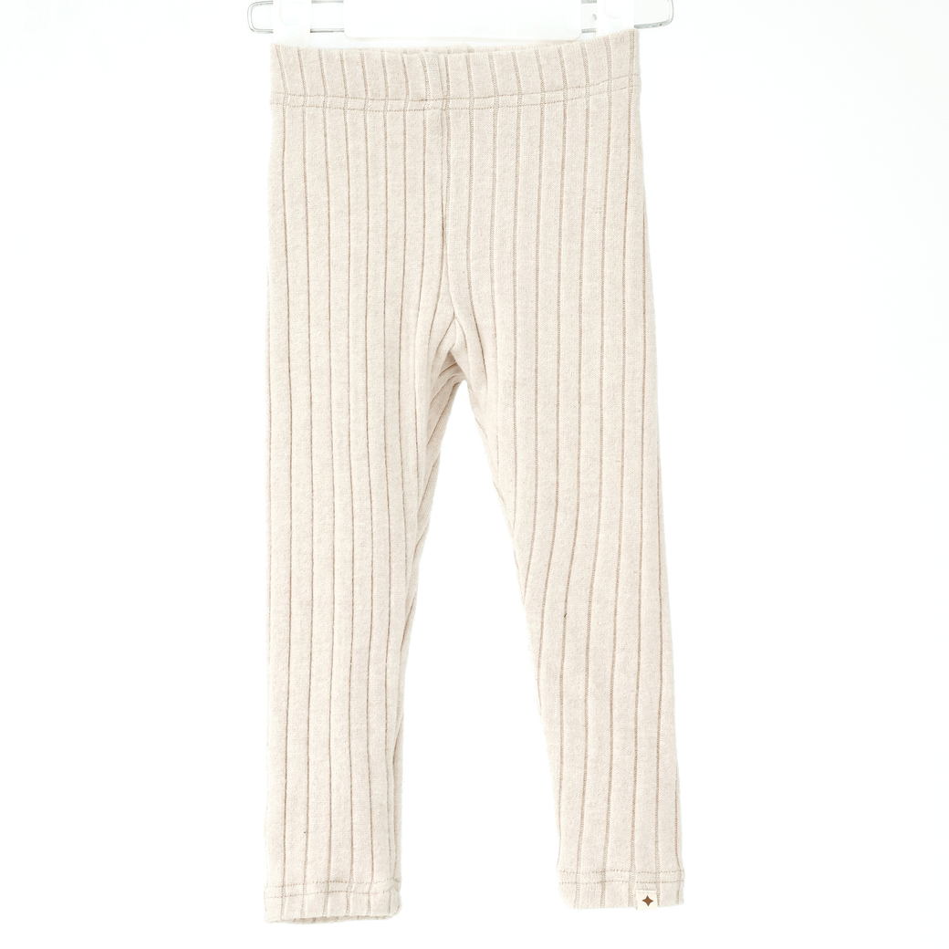 Лосини в рубчик детские Magbaby Alice 1 - 6 лет Вязаный трикотаж Бежевый 134347