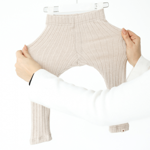 Лосини в рубчик детские Magbaby Alice 1 - 6 лет Вязаный трикотаж Бежевый 134347