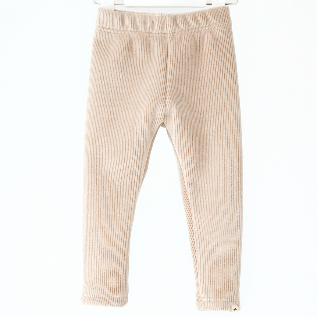 Велюровые лосины на флисе детские Magbaby Louise 1 - 6 лет Велюровый трикотаж Бежевый 134324
