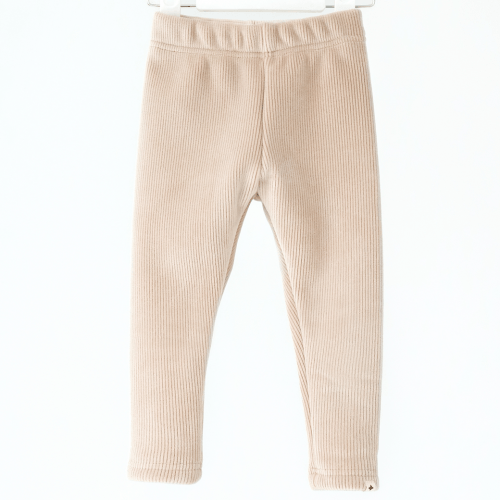 Велюровые лосины на флисе детские Magbaby Louise 1 - 6 лет Велюровый трикотаж Бежевый 134324