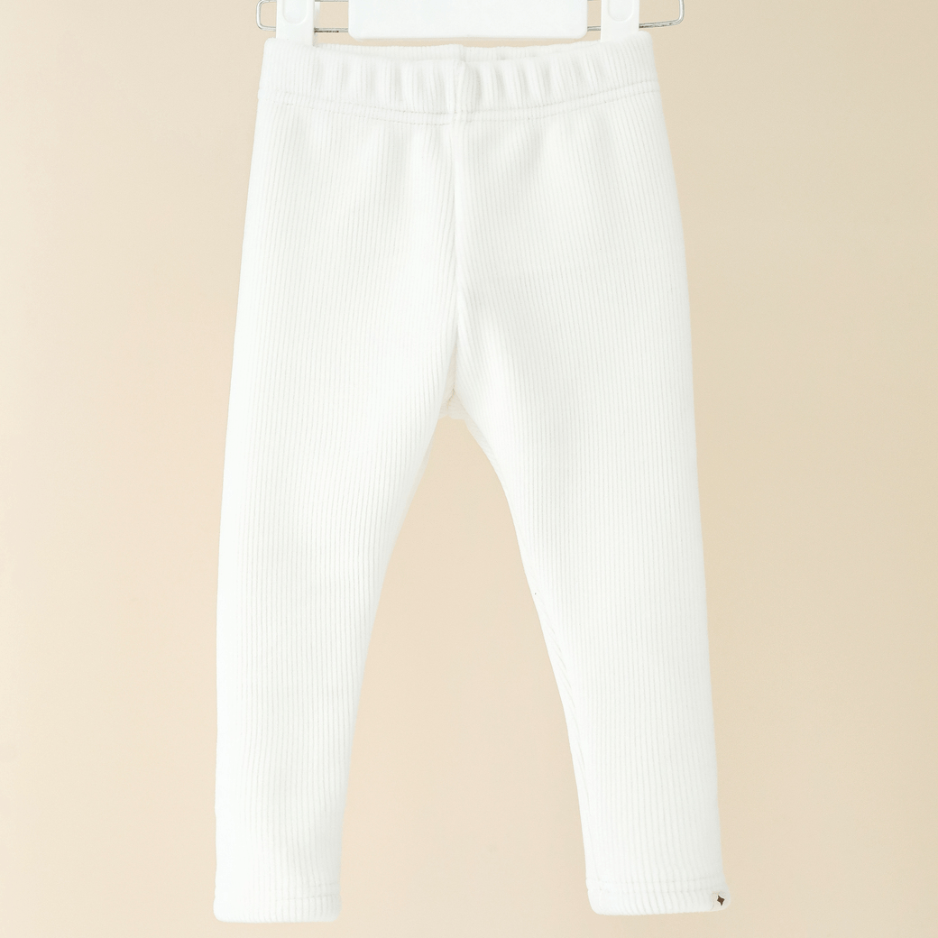 Велюровые лосины на флисе детские Magbaby Louise 1 - 6 лет Велюровый трикотаж Молочный 134317