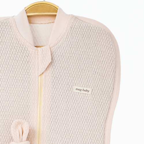 Евро пеленка кокон на молнии и шапка для новорожденных Magbaby Honey Светло-персиковый 134361