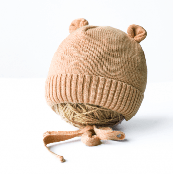 Демисезонная шапка с ушками для новорожденных MagBaby Madoo 0 - 24 мес Коричневый 134305