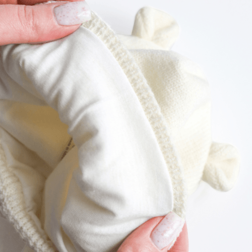 Демисезонная шапка с ушками для новорожденных MagBaby Madoo 0 - 24 мес Молочный 134300