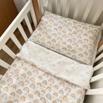 Детское постельное белье в кроватку ELA Textile&Toys Радуга/Облака BD002RC