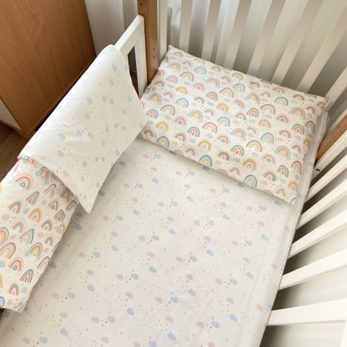 Детское постельное белье в кроватку ELA Textile&Toys Радуга/Облака BD002RC