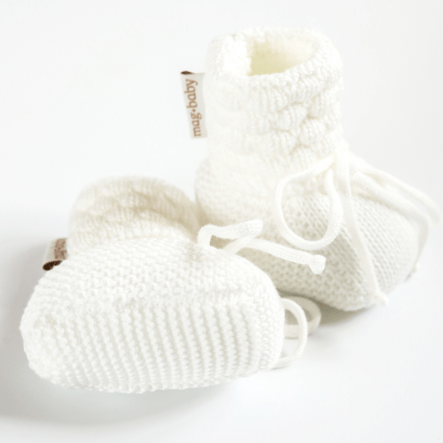 Вязанные пинетки Magbaby Scales 0 - 12 мес Молочный 134402