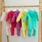 Демисезонный комбинезон для новорожденных ELA Textile&Toys 0 - 2 лет Трикотаж на флисе Малиновый HR001RB