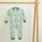 Пижама комбинезон детская ELA Textile&Toys Елочки 3 - 18 мес Футер Зеленый RP002CT