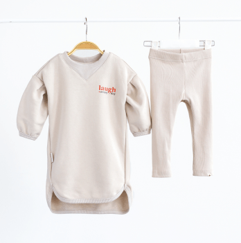 Комплект для девочки туника и лосины Magbaby Mila 2 - 6 лет Бежевый 132097