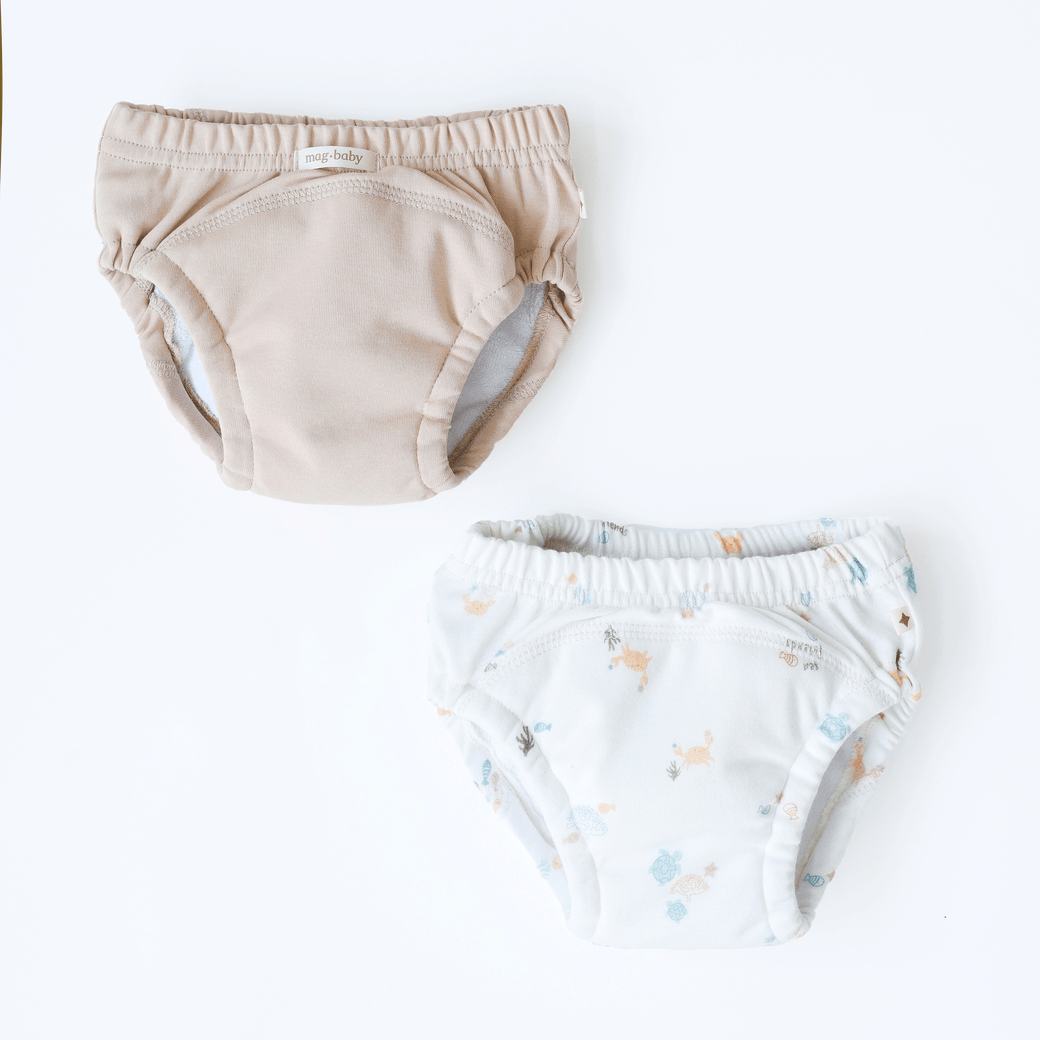 Тренировочные трусики детские 2 шт Magbaby Kamil Краб Бежевый/Белый 132433