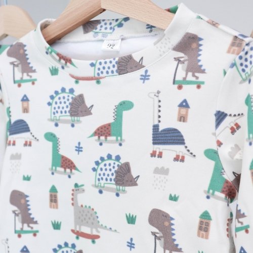 Пижама детская ELA Textile&Toys Динозавры 2 - 7 лет Зеленый PJ003DN