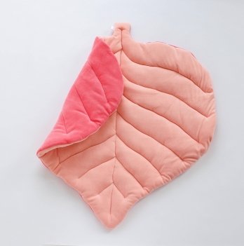 Двусторонний коврик в детскую ELA Textile&Toys Листик Персиковый/Розовый 150х120 см CL003PB