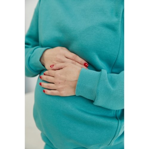Свитшот для беременных и кормящих с начесом Lullababe Berlin Оливковый LB14BR122
