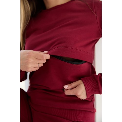 Спортивный костюм для беременных и кормящих Lullababe Detroit Bordeaux Бордовый LB07DT104