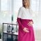 Платье для беременных и кормящих мам Warsaw Lullababe малиново-белый