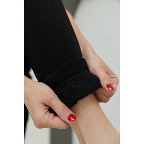 Спортивные штаны для беременных с начесом Lullababe Frankfurt Черный LB12FR136