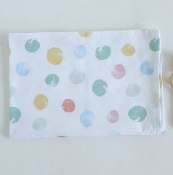 Фланелевая пеленка для детей ELA Textile&Toys Кружочки Белый/Розовый/Синий 100х80 см DF001D