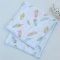 Муслиновый плед для новорожденных ELA Textile&Toys Перья Белый/Голубой 100х90 см BLM001F