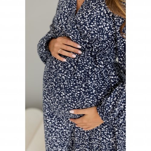 Платье для беременных и кормящих Lullababe Livorno Dark blue with white Темно-синий/Белый LB05LV345