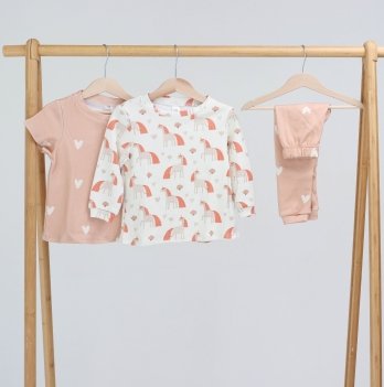 Пижама детская ELA Textile&Toys Пони 2 - 7 лет Розовый PJ003UC