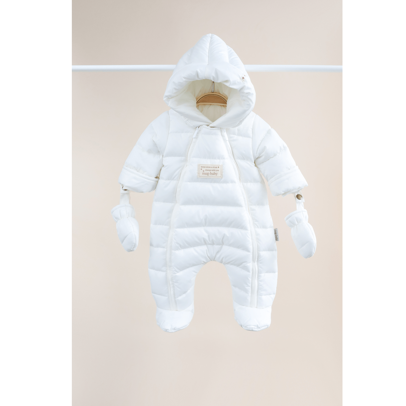 Демисезонный комбинезон для новорожденных Magbaby Mellow 0 - 12 мес Молочный 132550 Демисезонный комбинезон для новорожденных Magbaby Mellow 0 - 12 мес Молочный 132550