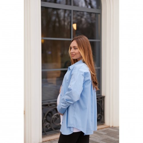 Рубашка для беременных и кормящих Lullababe Geneva Blue Голубой LB09GЕ107