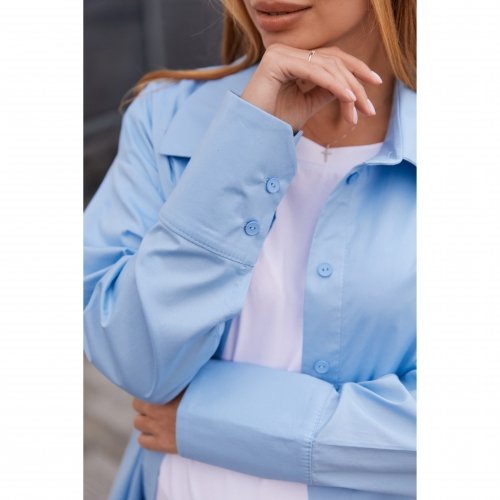 Рубашка для беременных и кормящих Lullababe Geneva Blue Голубой LB09GЕ107