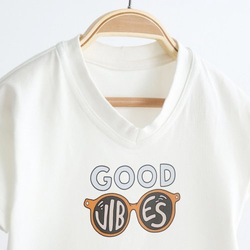 Детская футболка Magbaby Good vibes от 2 до 5 лет Молочный 131056
