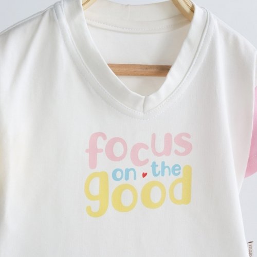 Детская футболка Magbaby Focus on the good от 3 мес до 2 лет Белый/Желтый/Розовый 131035