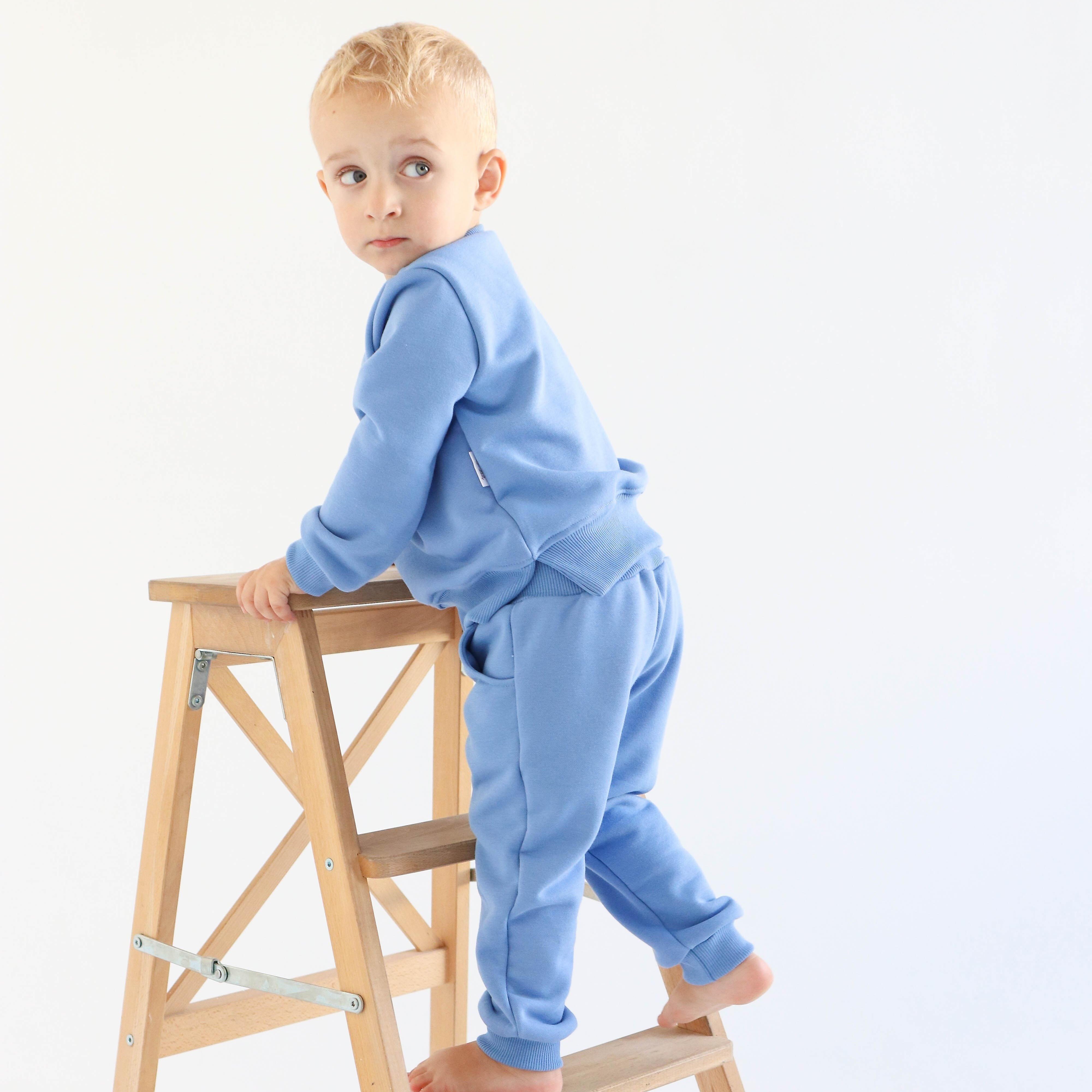 Детский костюм ELA Textile&Toys Basic 2 - 8 лет Футер Голубой SBT001BL  купить | Mammyclub