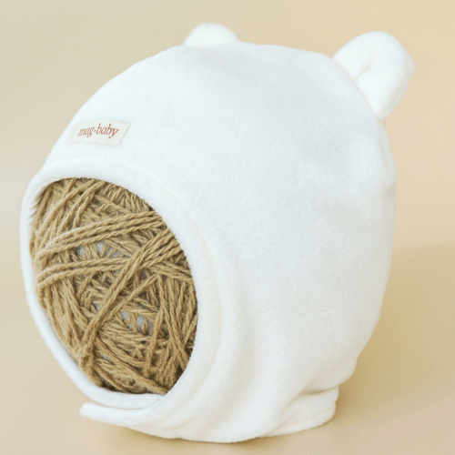 Демисезонная шапка на флисе для новорожденных MagBaby Ted 0 - 6 лет Молочный 133990