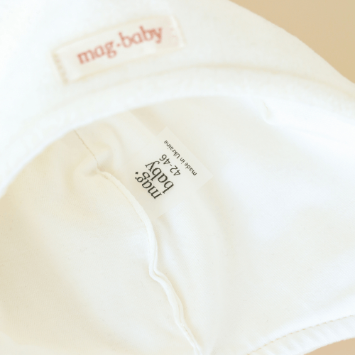 Демисезонная шапка на флисе для новорожденных MagBaby Ted 0 - 6 лет Молочный 133990