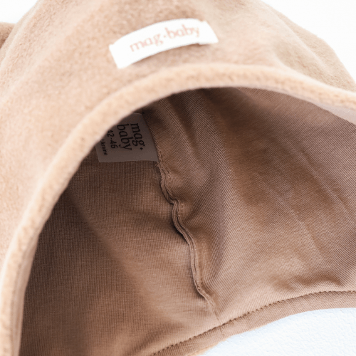 Демисезонная шапка на флисе для новорожденных MagBaby Ted 0 - 6 лет Коричневый 134070