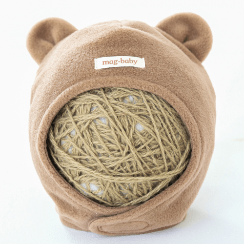 Демисезонная шапка на флисе для новорожденных MagBaby Ted 0 - 6 лет Коричневый 134070