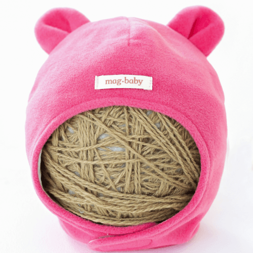 Демисезонная шапка на флисе для новорожденных MagBaby Ted 0 - 6 лет Малиновый 134065