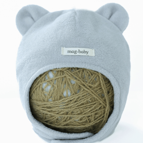 Демисезонная шапка на флисе для новорожденных MagBaby Ted 0 - 6 лет Серый 134060