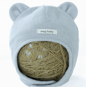 Демисезонная шапка на флисе для новорожденных MagBaby Ted 0 - 6 лет Серый 134060