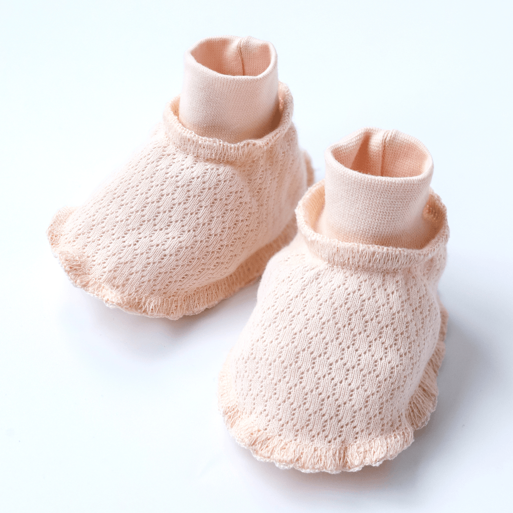 Пинетки Magbaby Honey 0 - 12 мес Трикотаж трансферли Светло-персиковый 134522