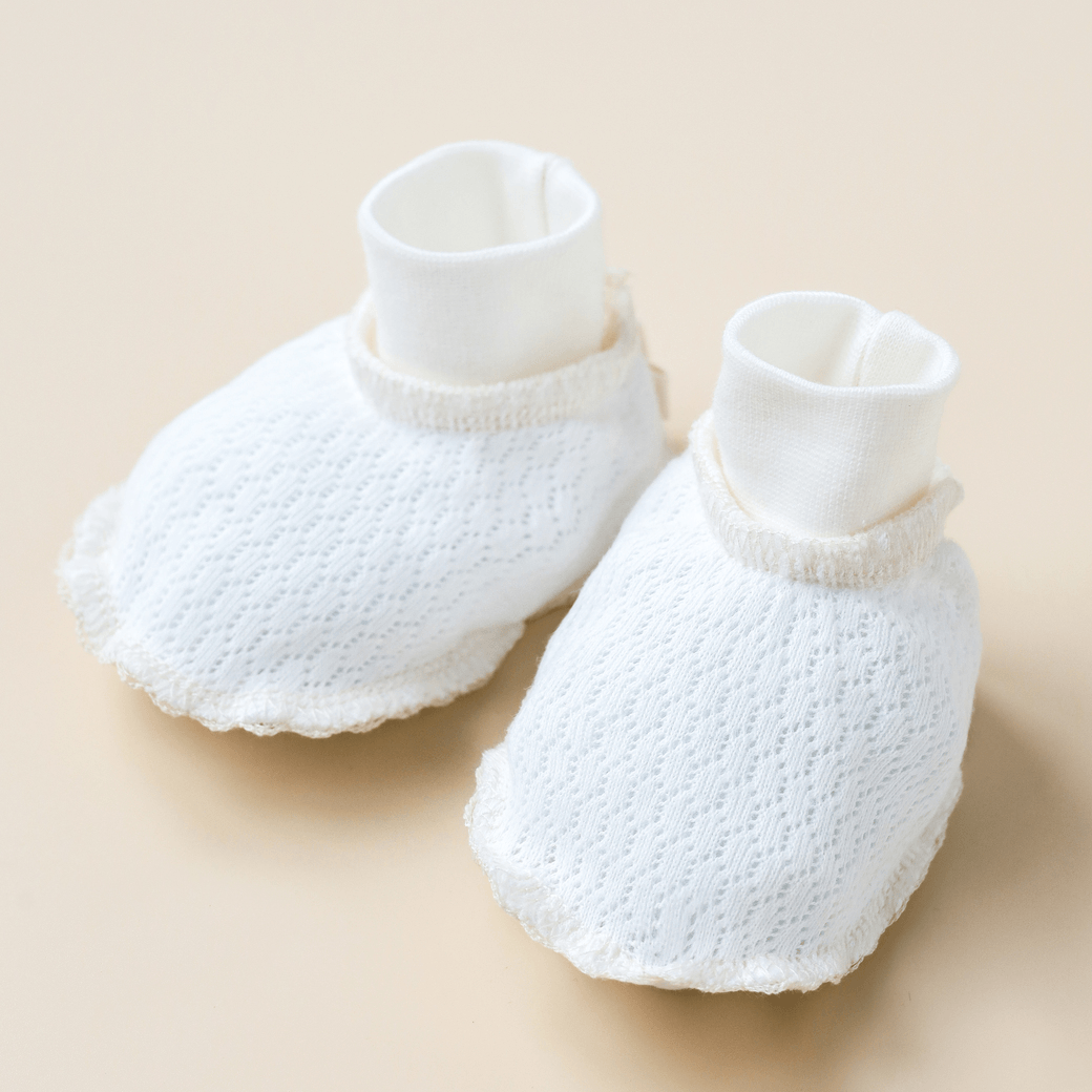 Пинетки Magbaby Honey 0 - 12 мес Трикотаж трансферли Молочный 134526