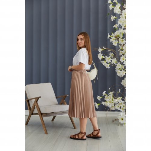 Летняя юбка для беременных Lullababe Vilnius Beige Бежевый LB13VL140