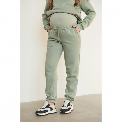 Спортивные штаны для беременных с начесом Lullababe Frankfurt Olive Оливковый LB12FR122