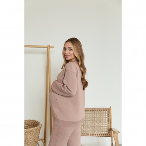 Свитшот для беременных и кормящих с начесом Lullababe Berlin Beige Бежевый LB14BR140