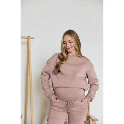 Спортивные штаны для беременных с начесом Lullababe Frankfurt Beige Бежевый LB12FR140