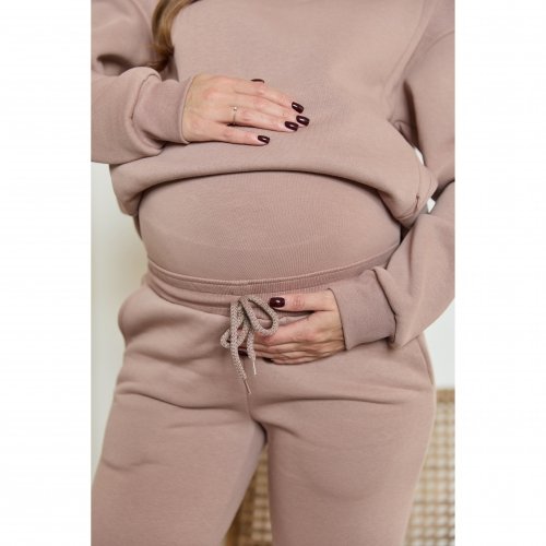 Спортивные штаны для беременных с начесом Lullababe Frankfurt Beige Бежевый LB12FR140