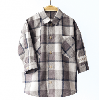 Детская рубашка Magbaby Aldo 1 - 6 лет Рубашечная ткань Коричневый 134220