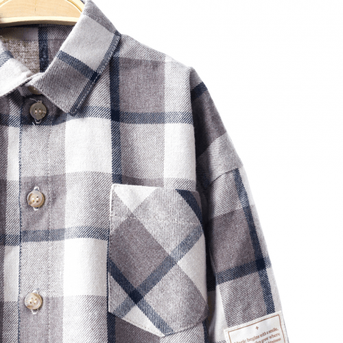 Детская рубашка Magbaby Aldo 1 - 6 лет Рубашечная ткань Коричневый 134220