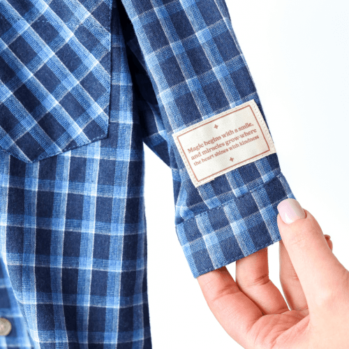 Детская рубашка Magbaby Aldo 1 - 6 лет Рубашечная ткань Синий 134241